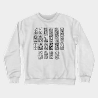 Major Arcana black and white Crewneck Sweatshirt